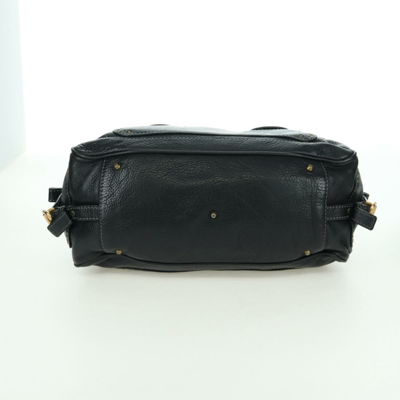 【日本直送】Chloe Paddington 手提包 皮革 黑色 金 銀色 正品 am10896V-4