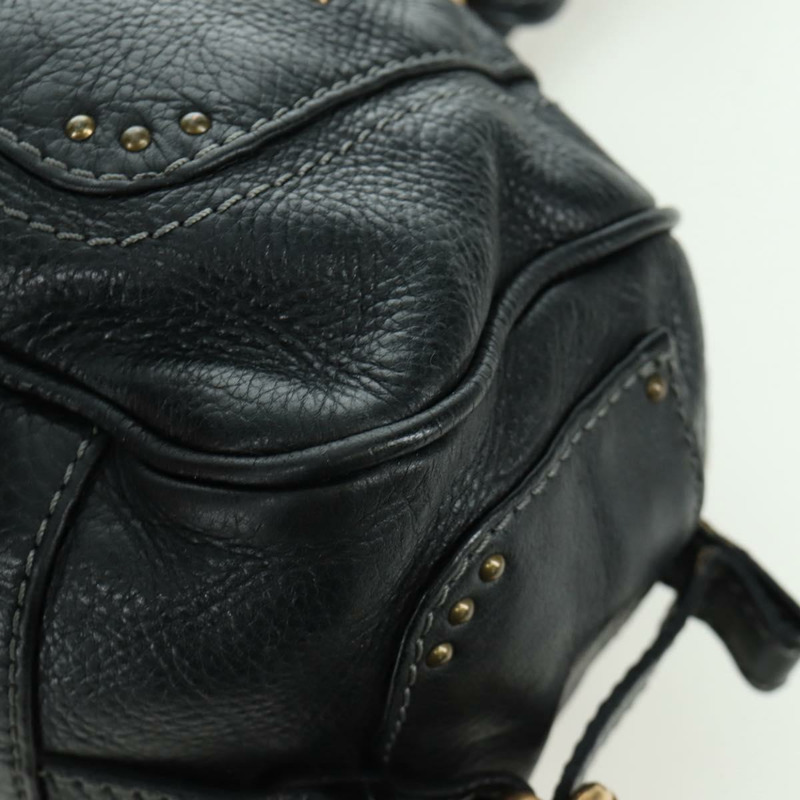 【日本直送】Chloe Paddington 手提包 皮革 黑色 金 銀色 正品 am10896V-16