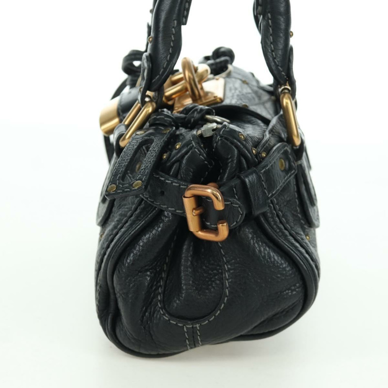 【日本直送】Chloe Mini Paddington 手提包，黑色金色銀色真皮款，正品 am10897SAV-2