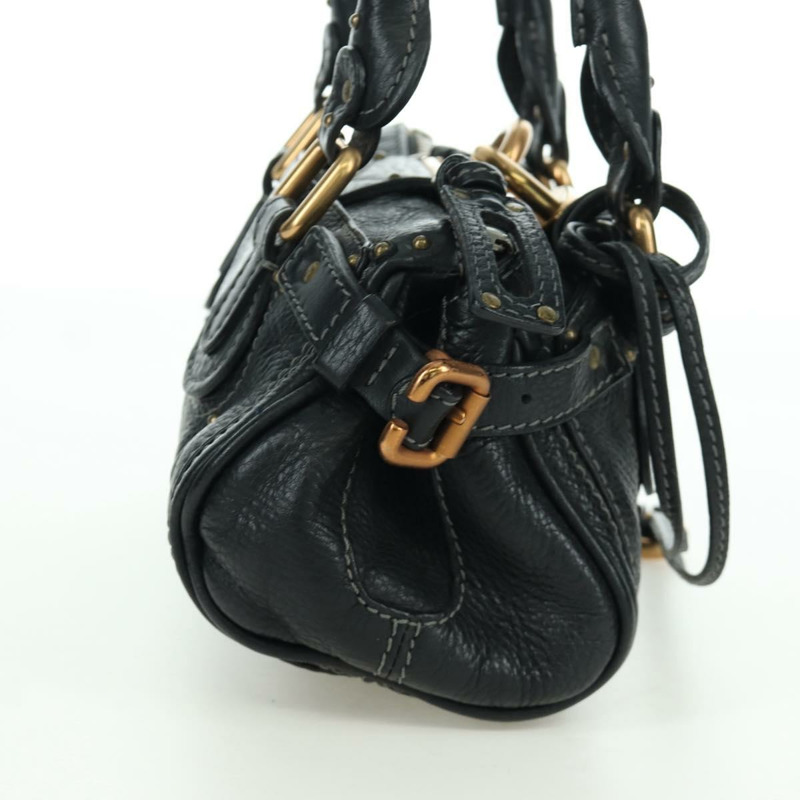 【日本直送】Chloe Mini Paddington 手提包，黑色金色銀色真皮款，正品 am10897SAV-3