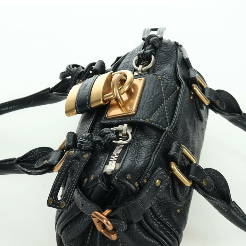 【日本直送】Chloe Mini Paddington 手提包，黑色金色銀色真皮款，正品 am10897SAV-5