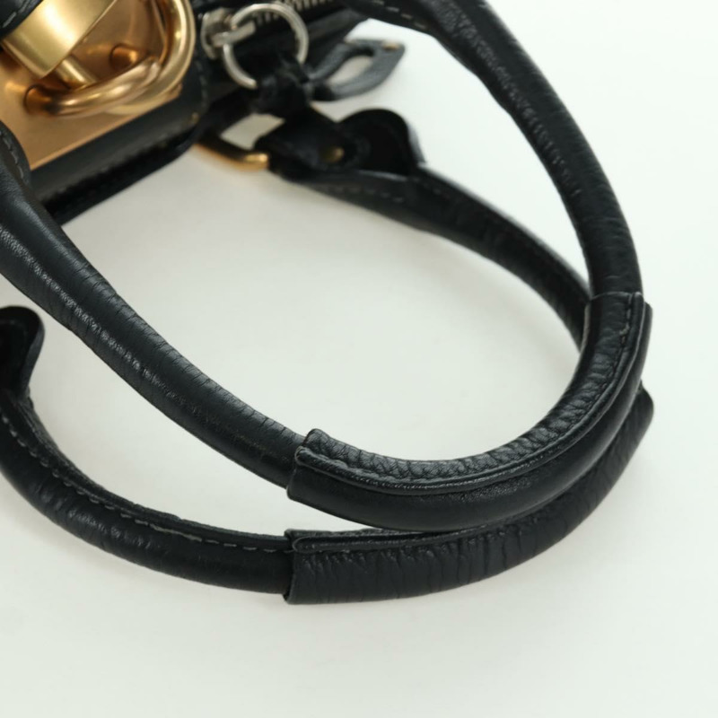 【日本直送】Chloe Mini Paddington 手提包，黑色金色銀色真皮款，正品 am10897SAV-6