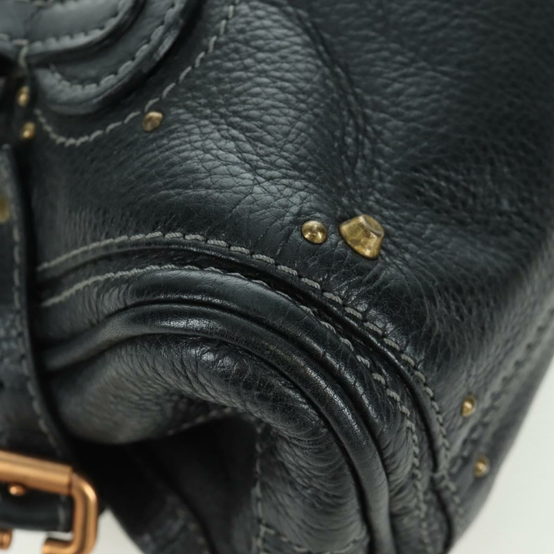 【日本直送】Chloe Mini Paddington 手提包，黑色金色銀色真皮款，正品 am10897SAV-7