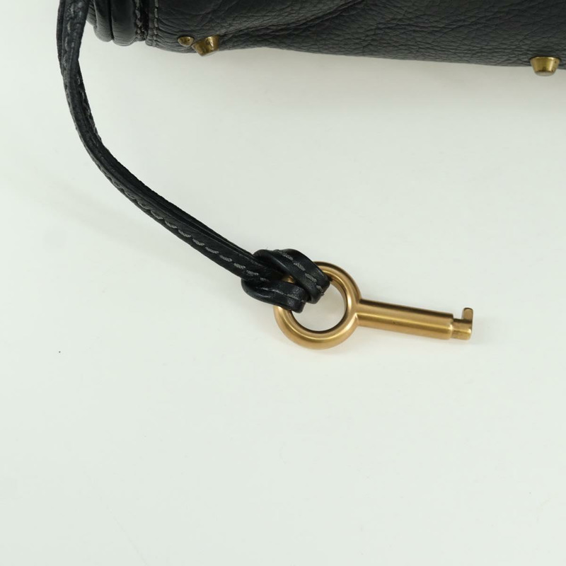 【日本直送】Chloe Mini Paddington 手提包，黑色金色銀色真皮款，正品 am10897SAV-8