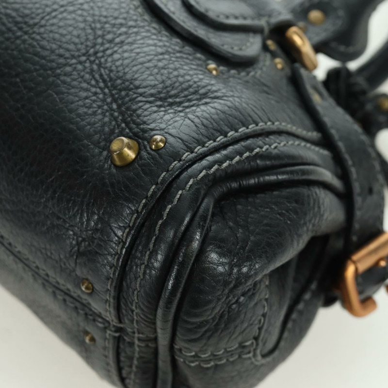 【日本直送】Chloe Mini Paddington 手提包，黑色金色銀色真皮款，正品 am10897SAV-14