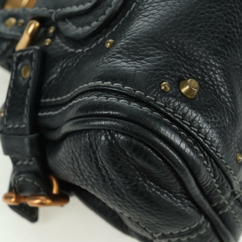 【日本直送】Chloe Mini Paddington 手提包，黑色金色銀色真皮款，正品 am10897SAV-15