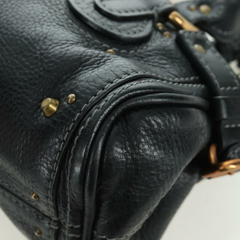 【日本直送】Chloe Mini Paddington 手提包，黑色金色銀色真皮款，正品 am10897SAV-16
