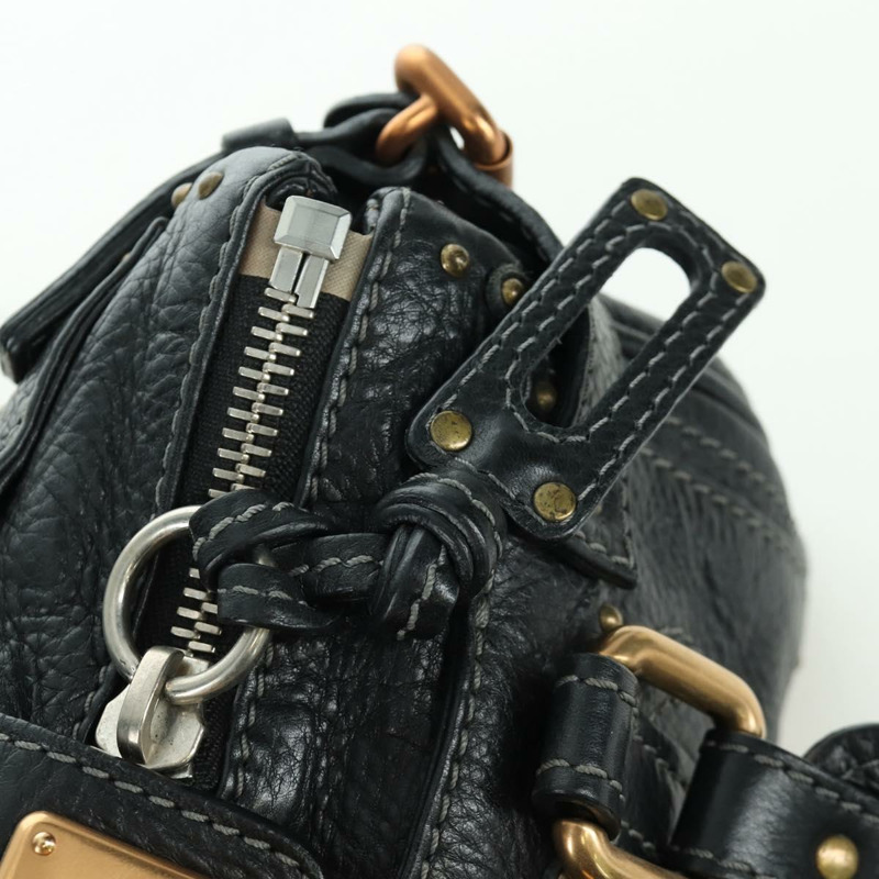 【日本直送】Chloe Mini Paddington 手提包，黑色金色銀色真皮款，正品 am10897SAV-17
