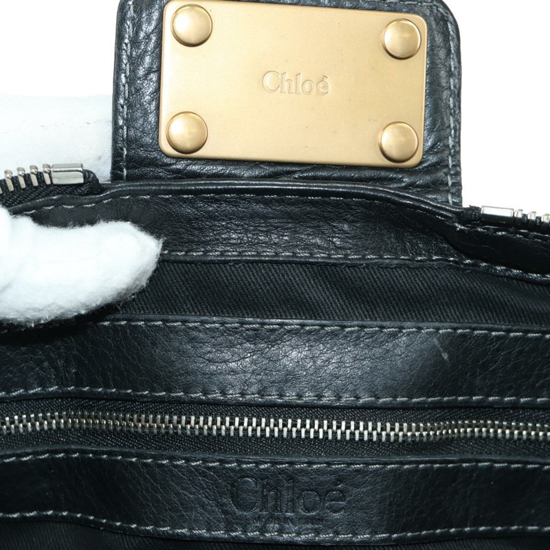 【日本直送】Chloe Mini Paddington 手提包，黑色金色銀色真皮款，正品 am10897SAV-18