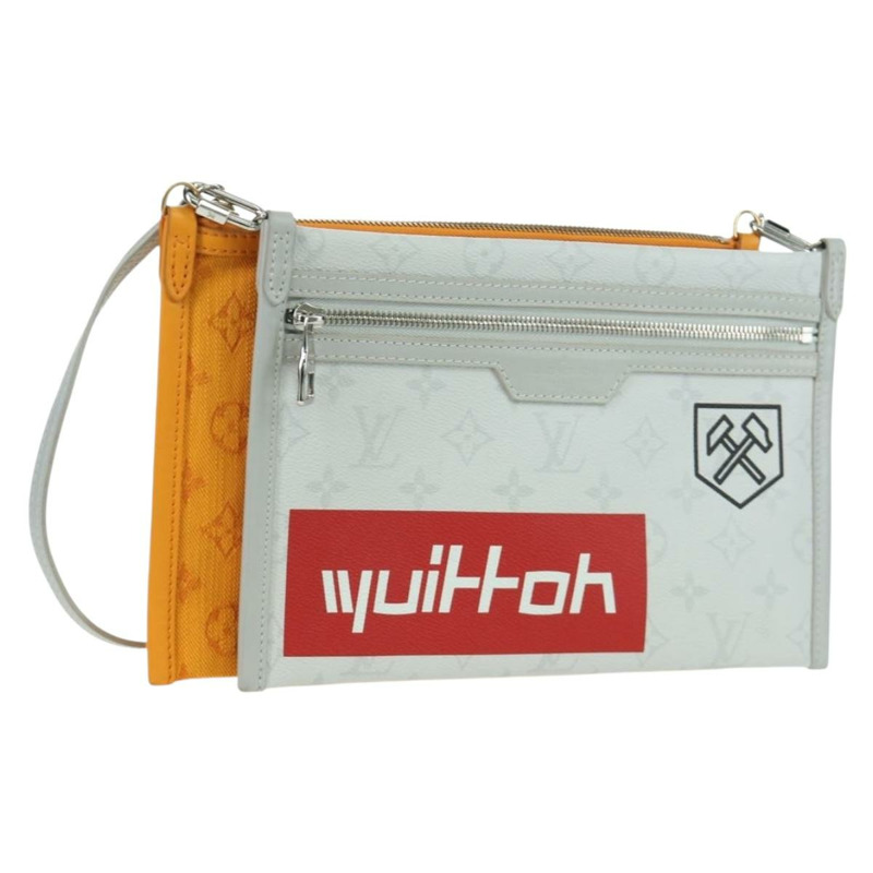 【日本直送】路易威登 Monogram 平底斜背包 黃色 M44640 正品 173381SAM-0