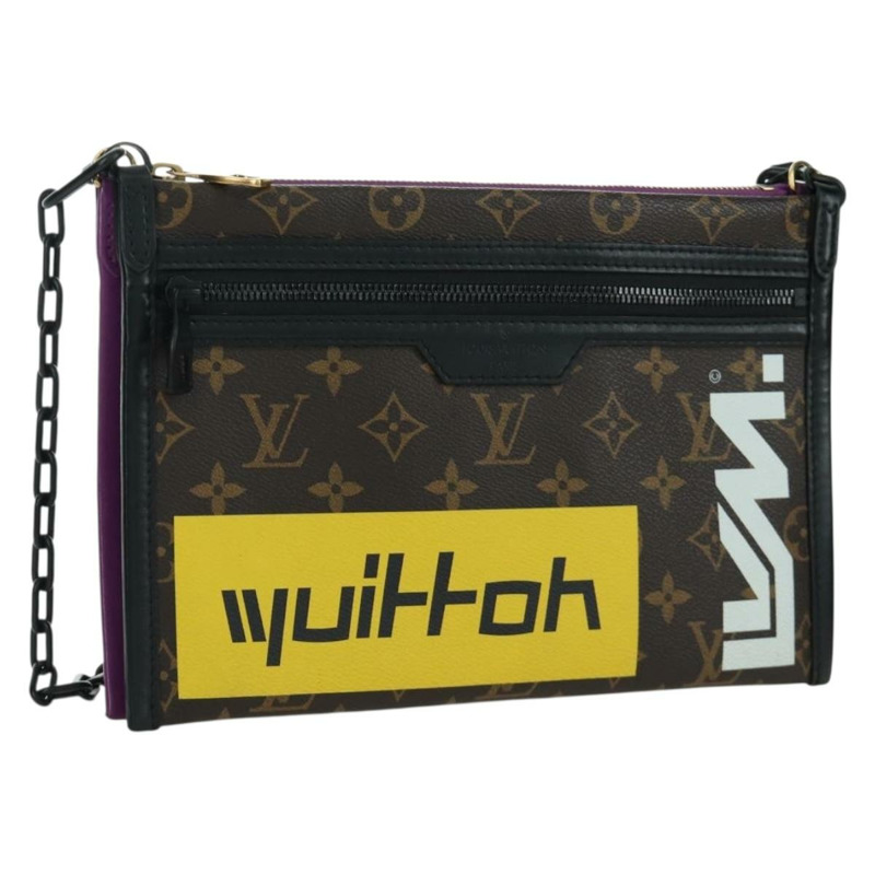 【日本直送】路易威登 Monogram 平底斜背包 紫色 M44641 正品 173382SAM-0