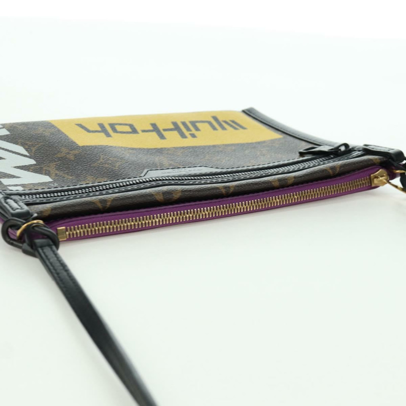 【日本直送】路易威登 Monogram 平底斜背包 紫色 M44641 正品 173382SAM-5