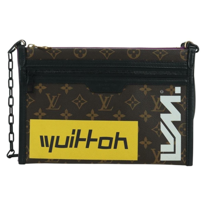 【日本直送】路易威登 Monogram 平底斜背包 紫色 M44641 正品 173382SAM-12