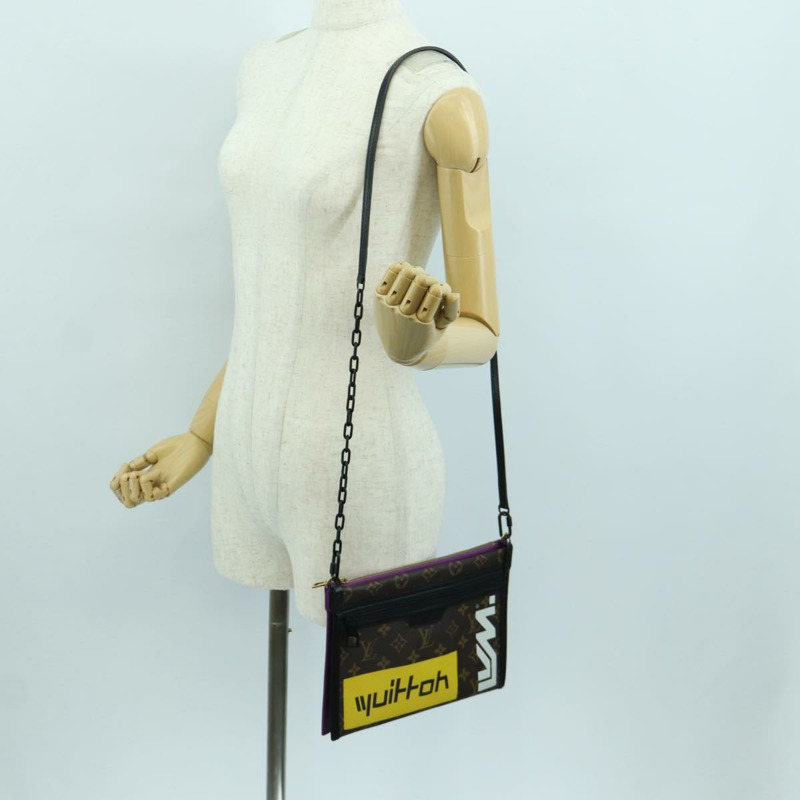 【日本直送】路易威登 Monogram 平底斜背包 紫色 M44641 正品 173382SAM-28