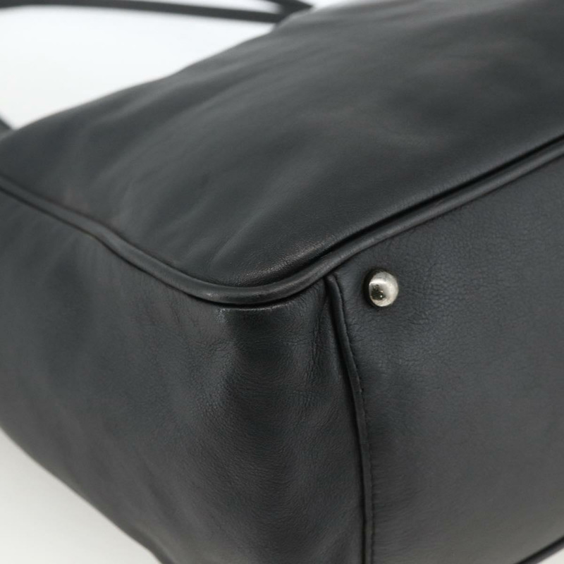 【日本直送】香奈兒山茶花托特包，羊皮材質，黑色銀色雙C標誌，正品 ARZ388A-13