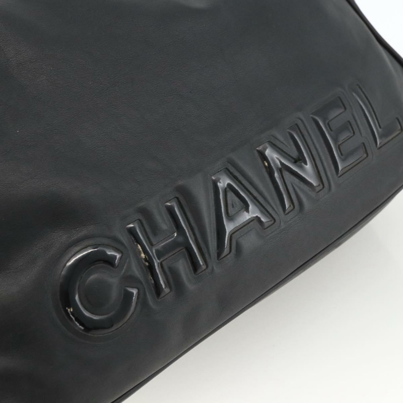【日本直送】香奈兒山茶花托特包，羊皮材質，黑色銀色雙C標誌，正品 ARZ388A-16