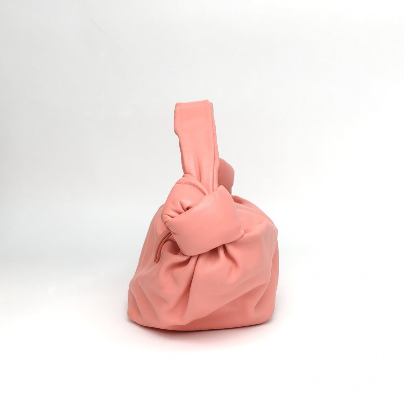 BOTTEGA VENETA DoubleKnot手提包23珊瑚粉牛皮肩背包-1