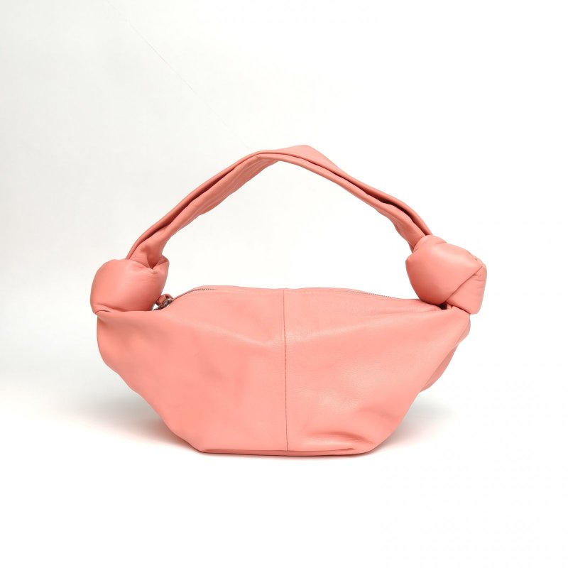 BOTTEGA VENETA DoubleKnot手提包23珊瑚粉牛皮肩背包-2
