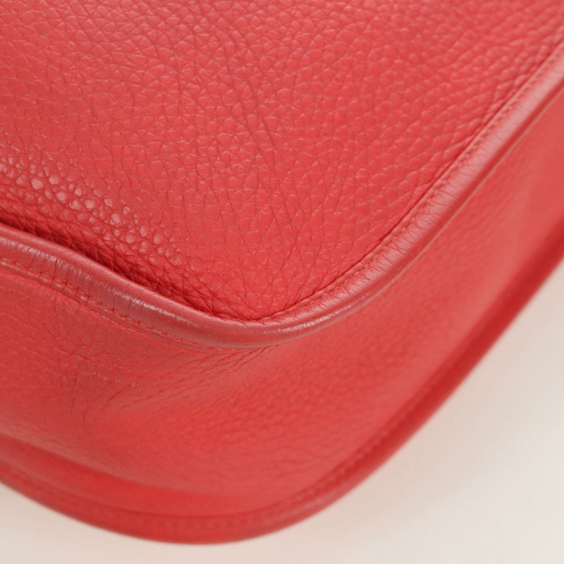 【日本直送】愛馬仕 Evelyn GM 單肩背包，粉紅色銀色皮革，正品 bs33716V-15