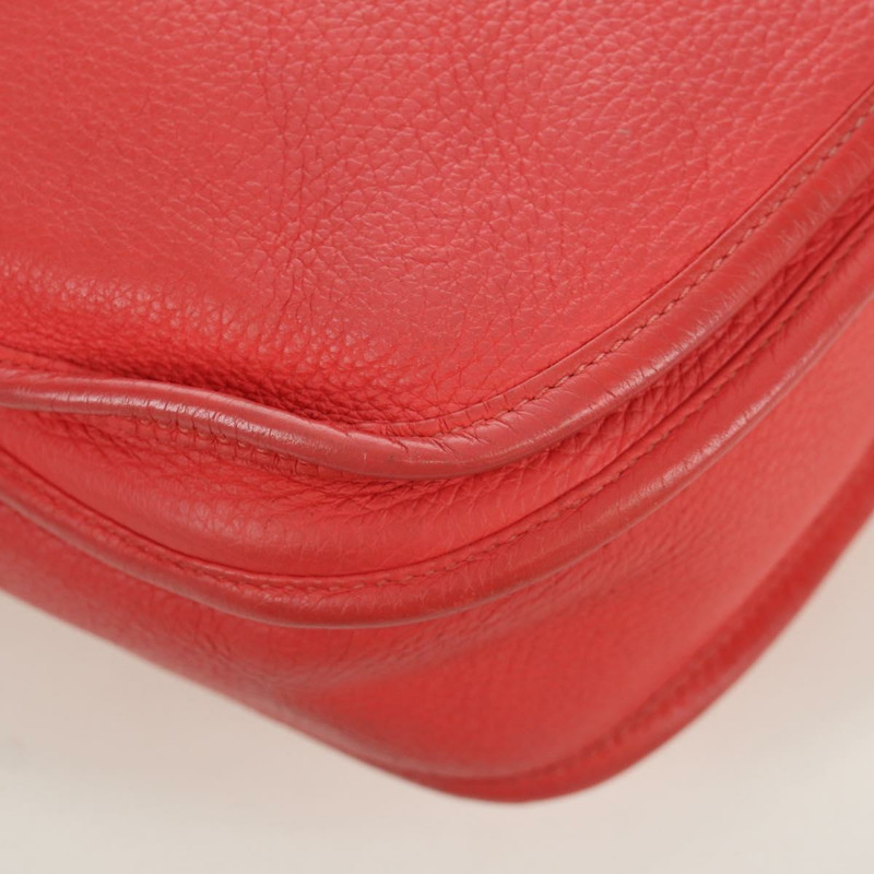 【日本直送】愛馬仕 Evelyn GM 單肩背包，粉紅色銀色皮革，正品 bs33716V-17