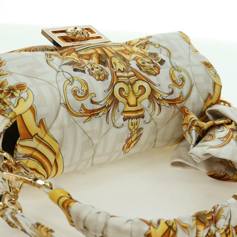 【日本直送】FENDI Zucca 帆布 Fenderche VERSACE Mamma Baguette 包款白色正品 173367SAM-5