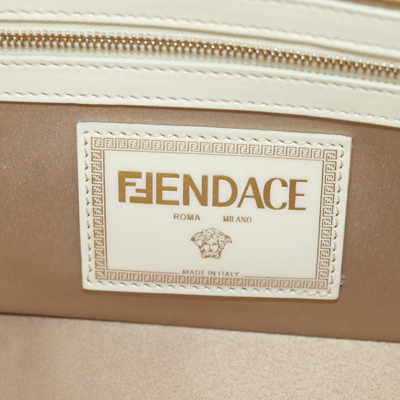 【日本直送】FENDI Zucca 帆布 Fenderche VERSACE Mamma Baguette 包款白色正品 173367SAM-21