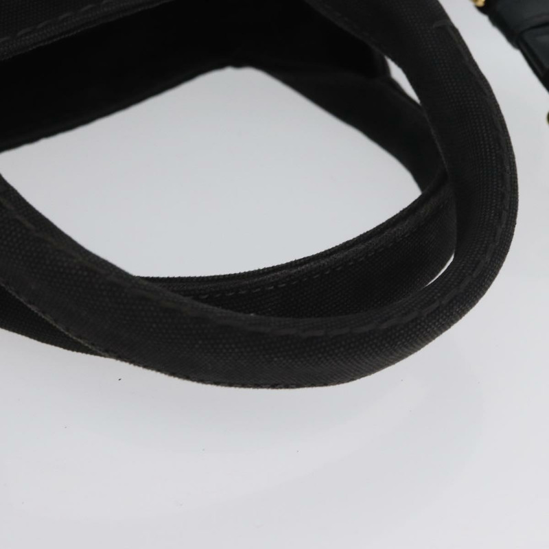 【日本直送】PRADA Canapa GM 手提包 牛仔布 2way 黑色金色 正品 BSZ264-6