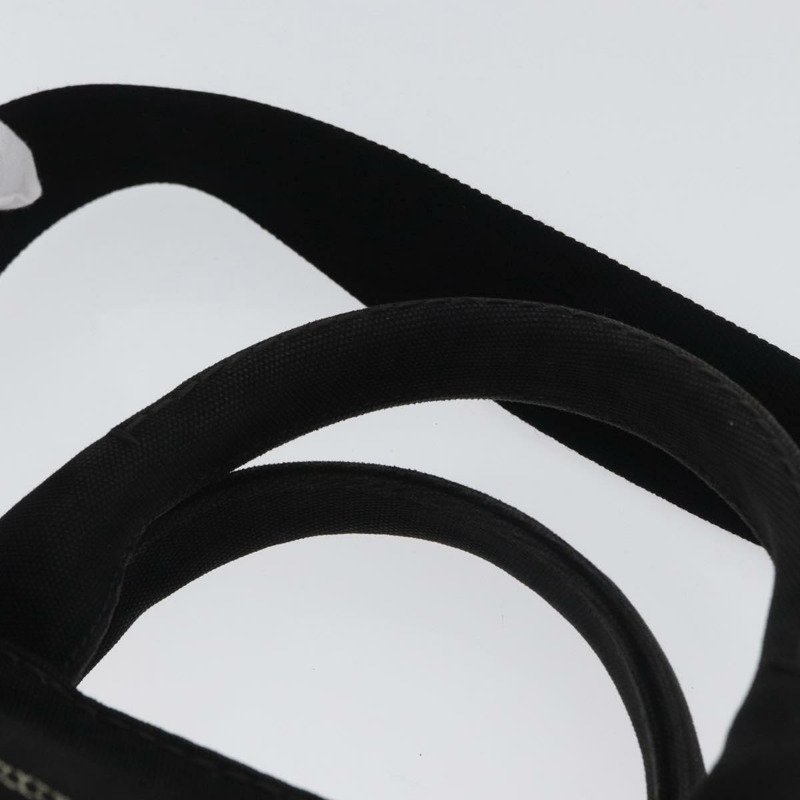 【日本直送】PRADA Canapa GM 手提包 牛仔布 2way 黑色金色 正品 BSZ264-13