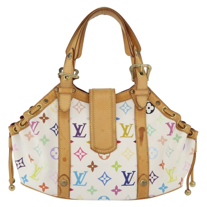 【日本直送】路易威登 Monogram Multicolor Teda PM 手提包 白色 M92348 LV 正品 ka2944V-1