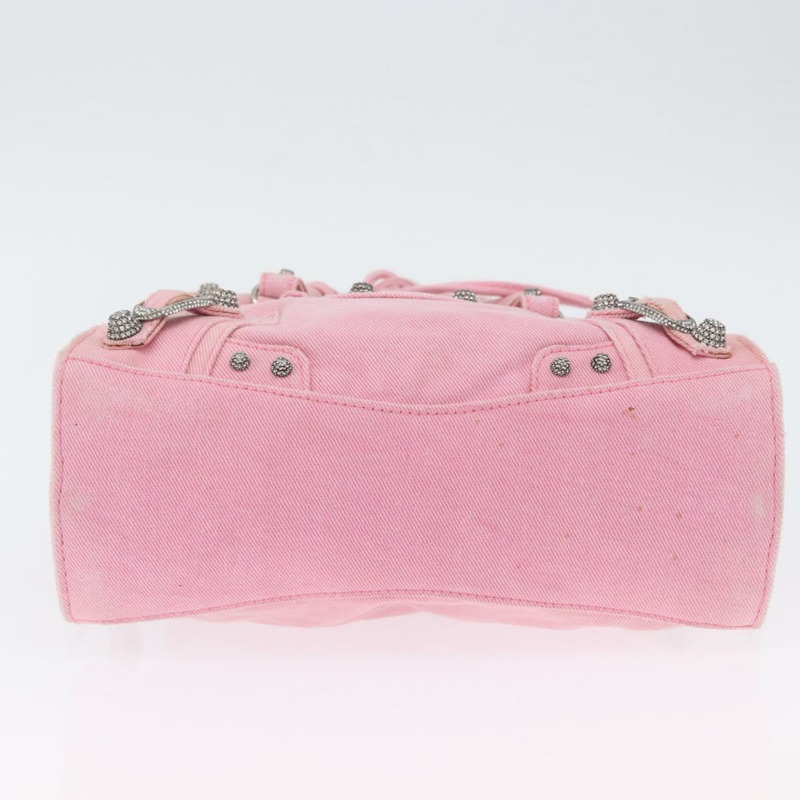 【日本直送】BALENCIAGA Neo Kagol 手提包 牛仔褲 2way 粉紅色銀色 Auth ka3034V-4