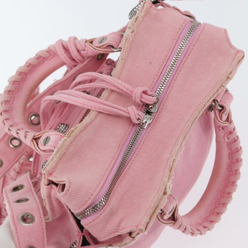 【日本直送】BALENCIAGA Neo Kagol 手提包 牛仔褲 2way 粉紅色銀色 Auth ka3034V-5