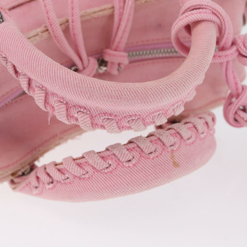 【日本直送】BALENCIAGA Neo Kagol 手提包 牛仔褲 2way 粉紅色銀色 Auth ka3034V-6