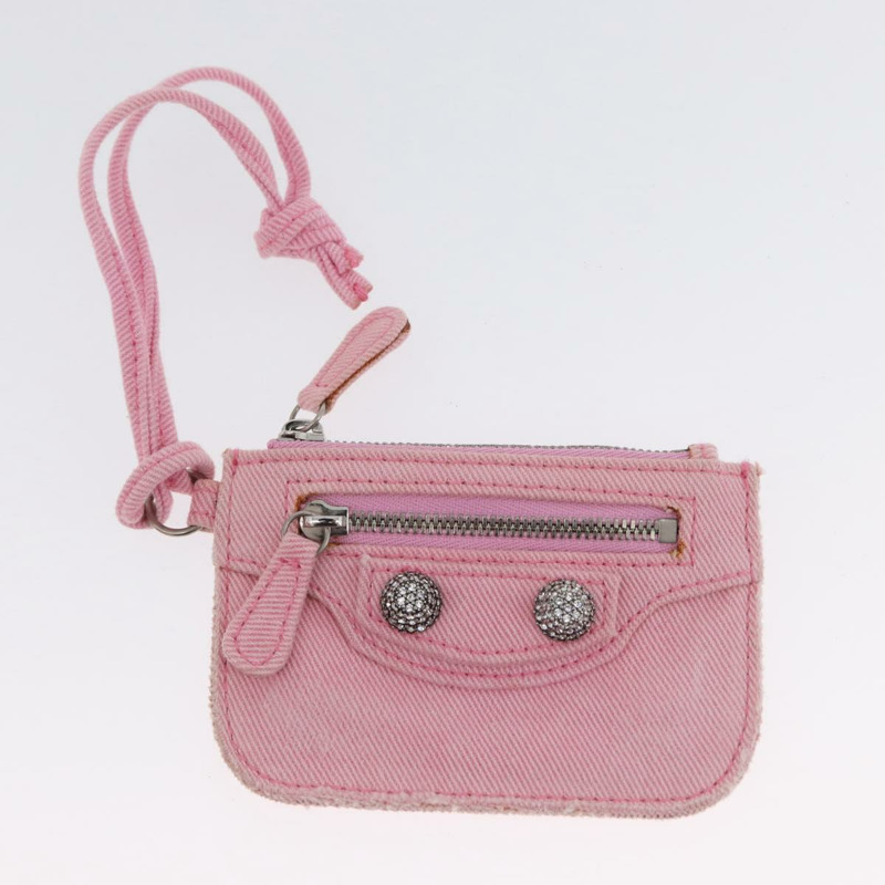 【日本直送】BALENCIAGA Neo Kagol 手提包 牛仔褲 2way 粉紅色銀色 Auth ka3034V-30