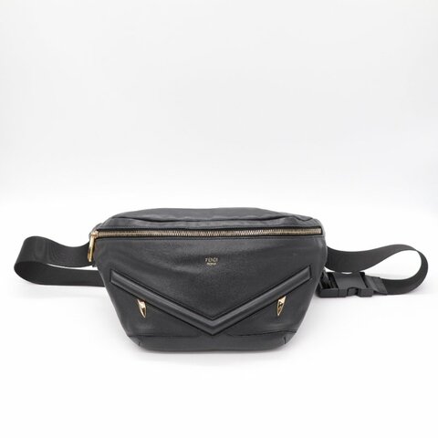 Fendi Monster Bag Bugs 黑色 小牛皮 腰包
