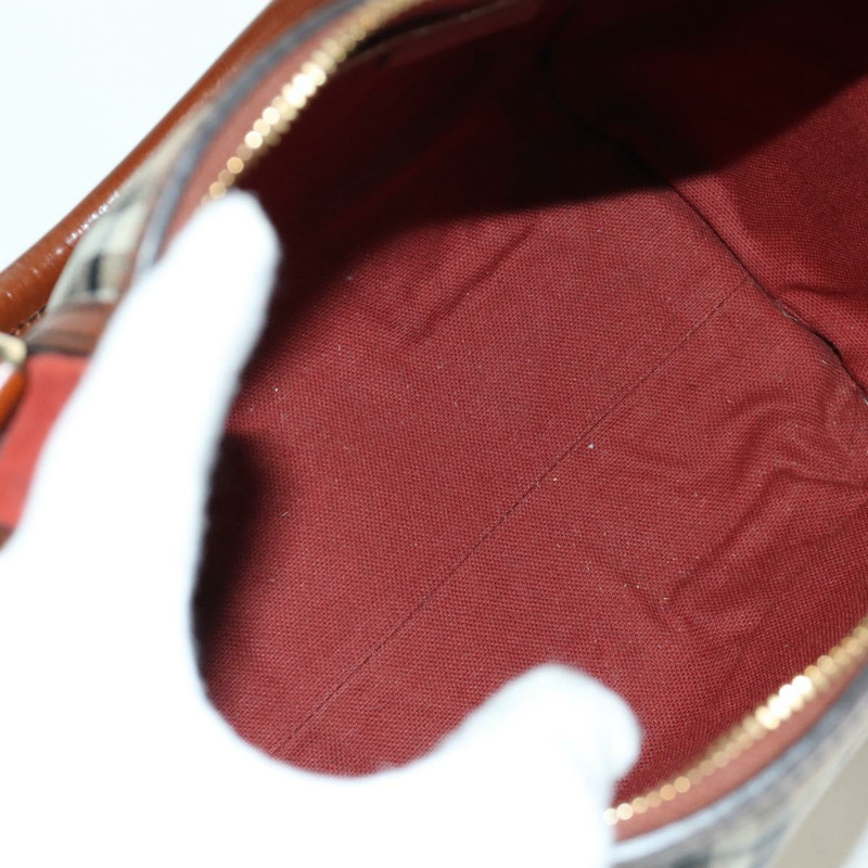 【日本直送】BURBERRY Nova 格紋手提包 PVC 兩用 米色 金色 正品 BSZ313V-9