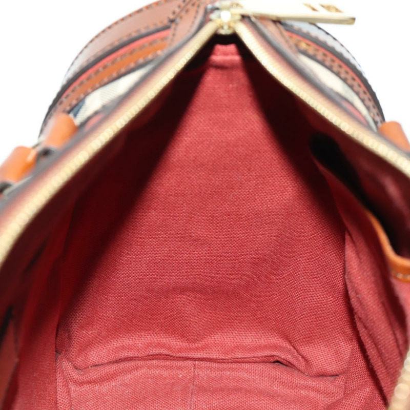 【日本直送】BURBERRY Nova 格紋手提包 PVC 兩用 米色 金色 正品 BSZ313V-22