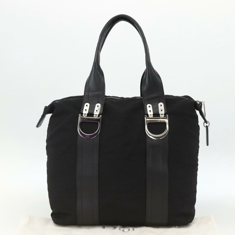 【日本直送】Christian Dior 尼龍托特包 黑色 銀色 正品 BSZ026V-11