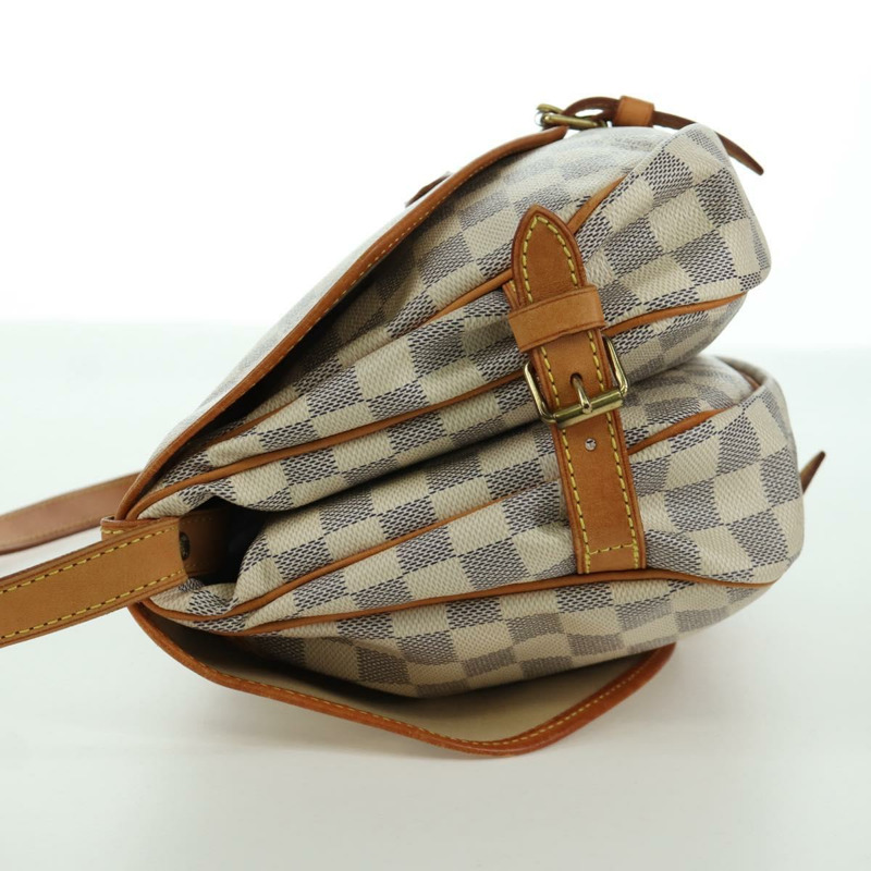 【日本直送】路易威登 Damier Azur Saumur 30 肩背包 SPO N48202 LV Auth ARZ546V-2