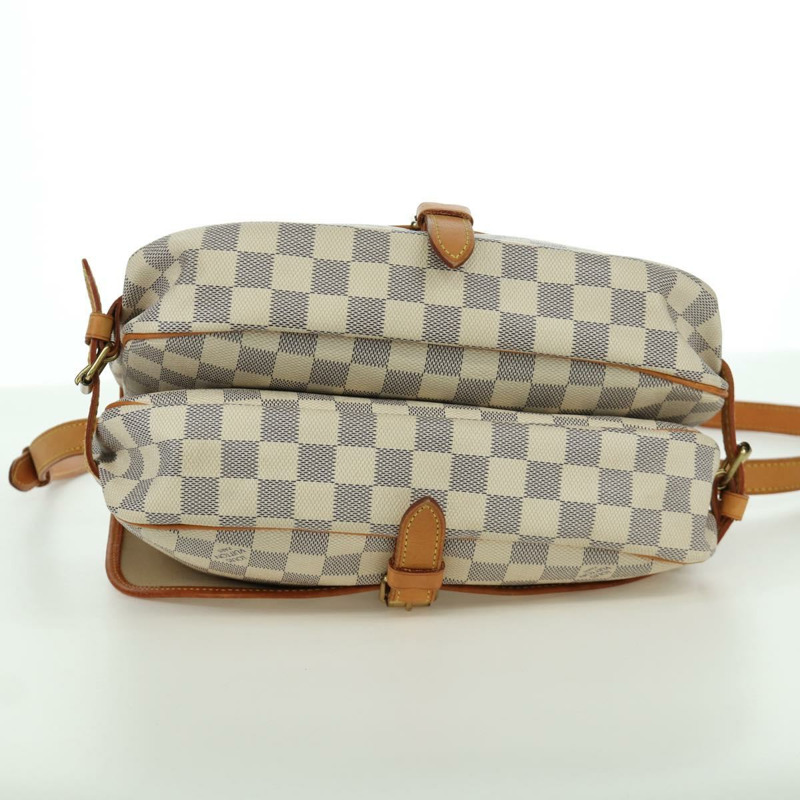 【日本直送】路易威登 Damier Azur Saumur 30 肩背包 SPO N48202 LV Auth ARZ546V-4