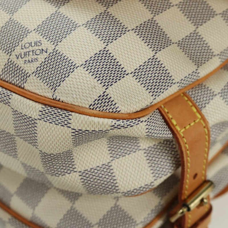 【日本直送】路易威登 Damier Azur Saumur 30 肩背包 SPO N48202 LV Auth ARZ546V-18