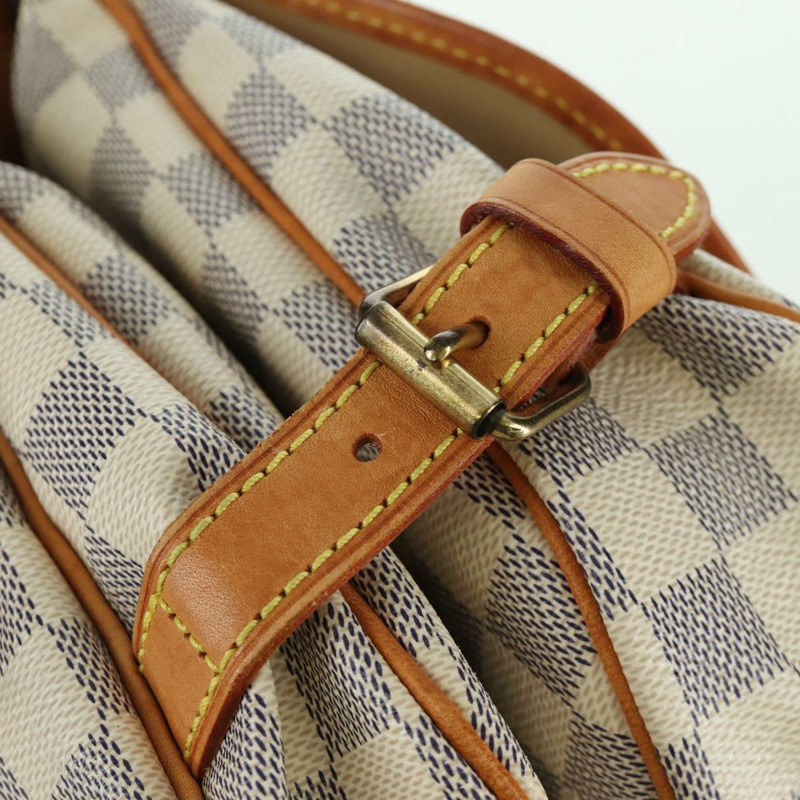 【日本直送】路易威登 Damier Azur Saumur 30 肩背包 SPO N48202 LV Auth ARZ546V-20