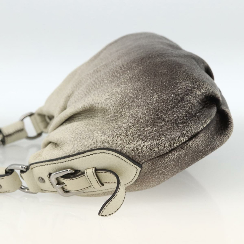 【日本直送】PRADA 鏈條手提包 皮革 白色 銀色 正品 BSZ318V-2