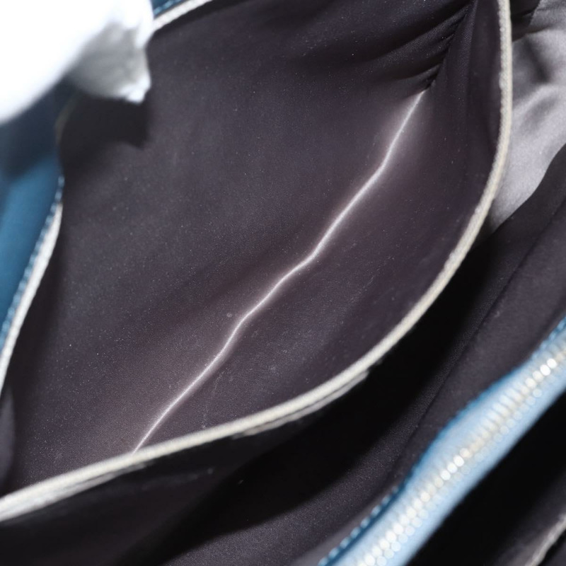 【日本直送】香奈兒 (CHANEL) 菱格紋鏈條肩背包，魚子醬紋皮革，藍色，銀色雙C標誌，正品 ARZ343SAV-20