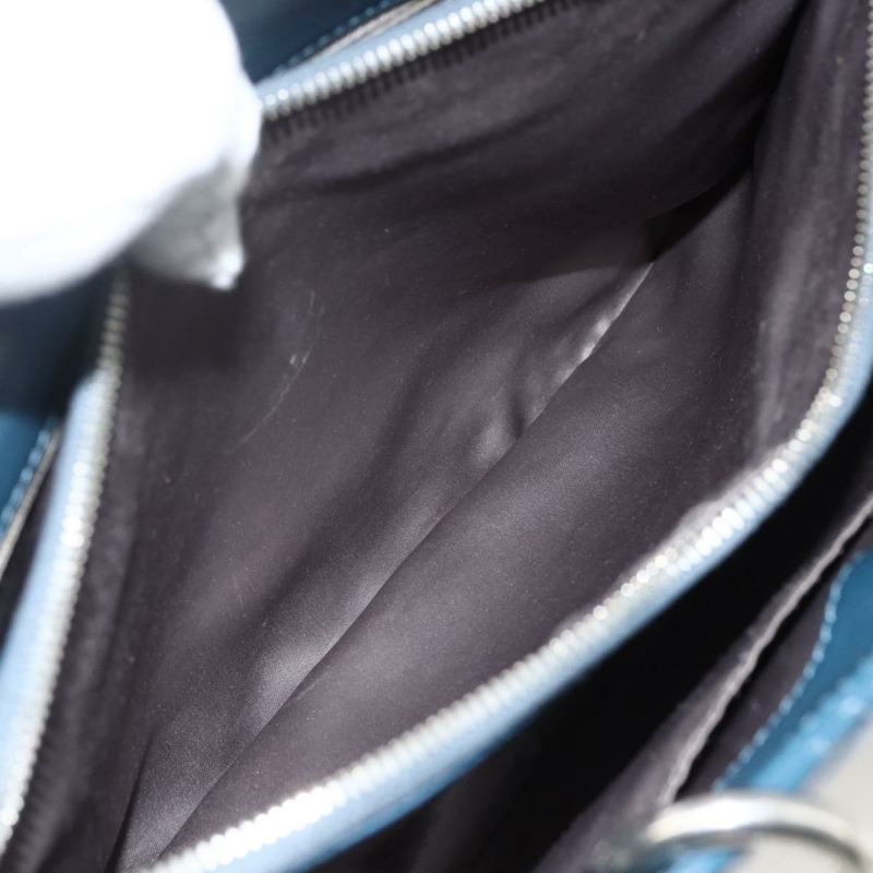 【日本直送】香奈兒 (CHANEL) 菱格紋鏈條肩背包，魚子醬紋皮革，藍色，銀色雙C標誌，正品 ARZ343SAV-22