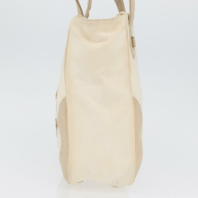 【日本直送】香奈兒帆布手袋 米色奶油色 CC 標誌 Auth 174069A-3