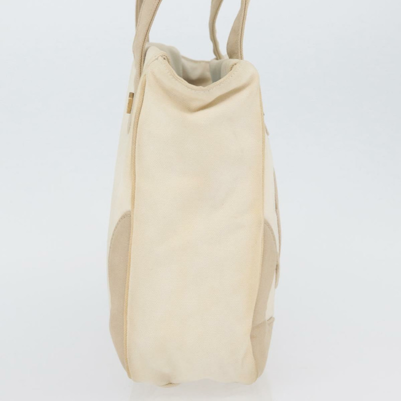 【日本直送】香奈兒帆布手袋 米色奶油色 CC 標誌 Auth 174069A-4