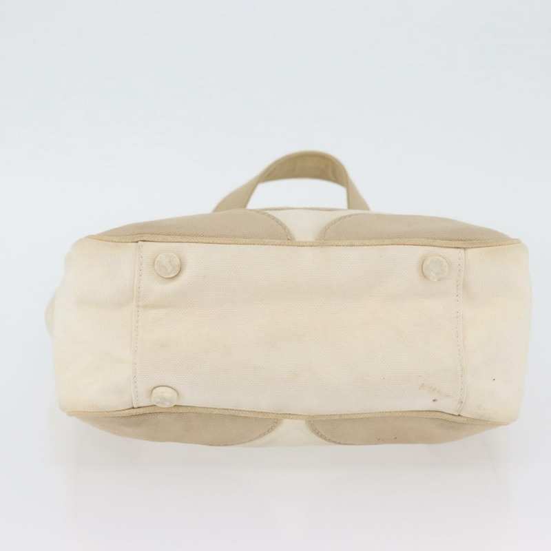 【日本直送】香奈兒帆布手袋 米色奶油色 CC 標誌 Auth 174069A-5