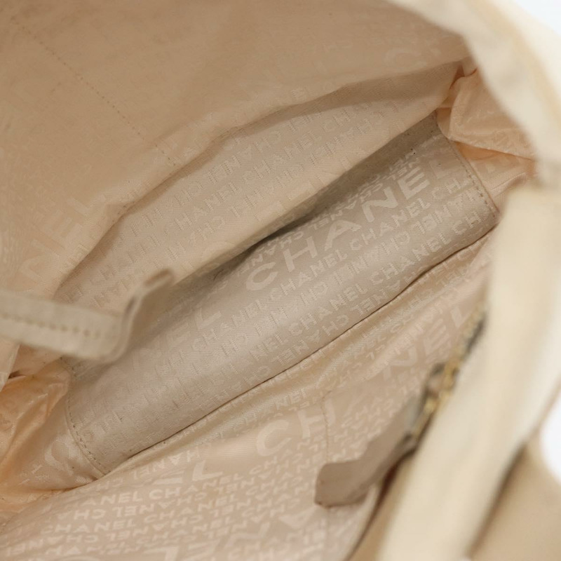 【日本直送】香奈兒帆布手袋 米色奶油色 CC 標誌 Auth 174069A-10