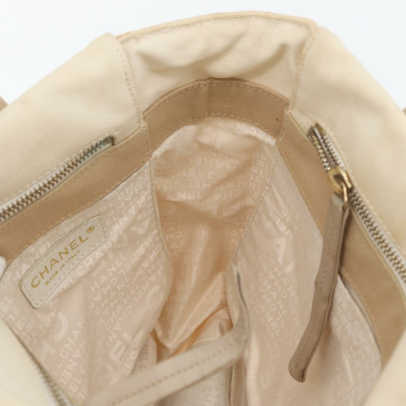 【日本直送】香奈兒帆布手袋 米色奶油色 CC 標誌 Auth 174069A-19