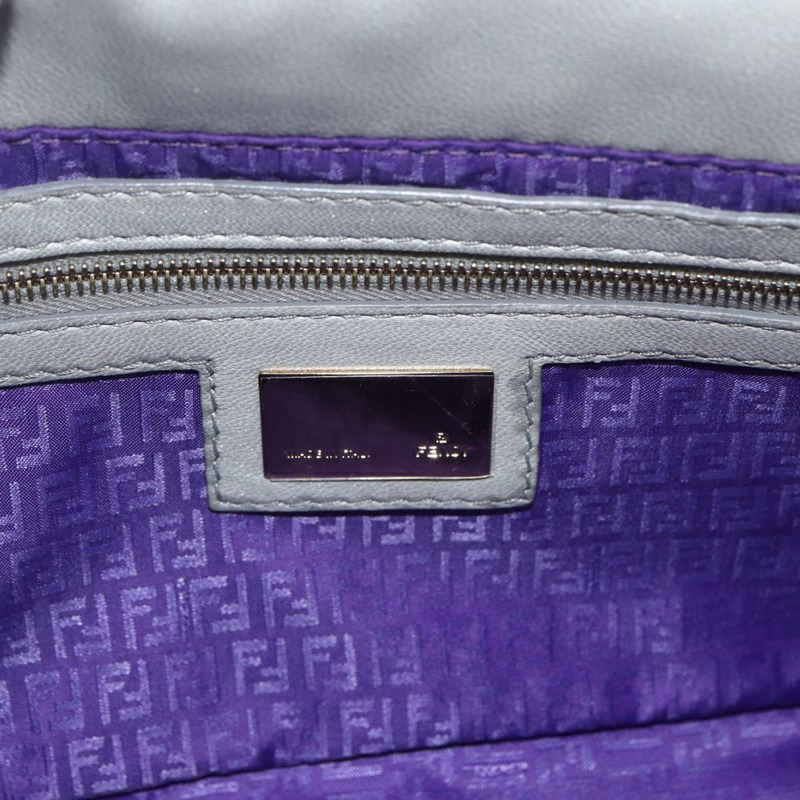 【日本直送】FENDI Mamma Baguette 肩背包 皮革 銀色 金色 正品 174143V-17